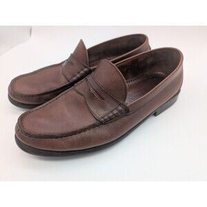 Lopez Taibo Men’s Handmade Brown Leather Loafers Slip On Tassel Shoes Size 10